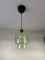 Glazen hanglamp met groene kap, Ophalen of Verzenden, Zo goed als nieuw, Minder dan 50 cm