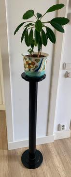 Planten zuil zwart hout 103 cm hoog, Huis en Inrichting, Woonaccessoires | Zuilen en Pilaren, Ophalen of Verzenden, Zo goed als nieuw