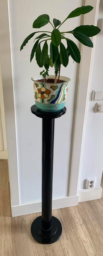 Planten zuil zwart hout 103 cm hoog beschikbaar voor biedingen