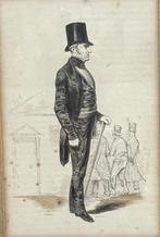 OUD in lijst Franse commissaire de polis Prent 1850-1880, Ophalen of Verzenden