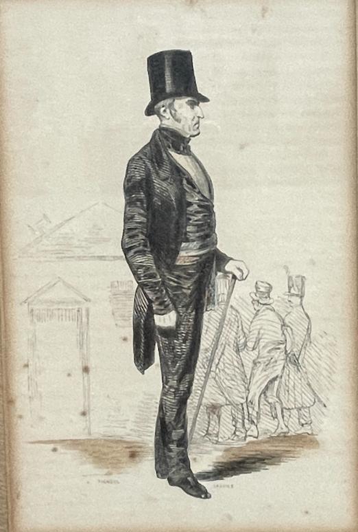 OUD in lijst Franse commissaire de polis Prent 1850-1880, Antiek en Kunst, Kunst | Etsen en Gravures, Ophalen of Verzenden