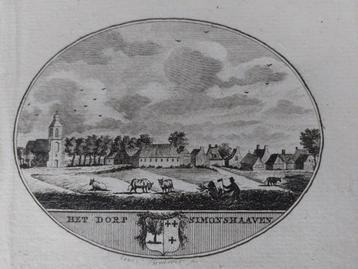 31 Simonshaven Nissewaard Gravure uit 1793 Oleffen & Bakker beschikbaar voor biedingen