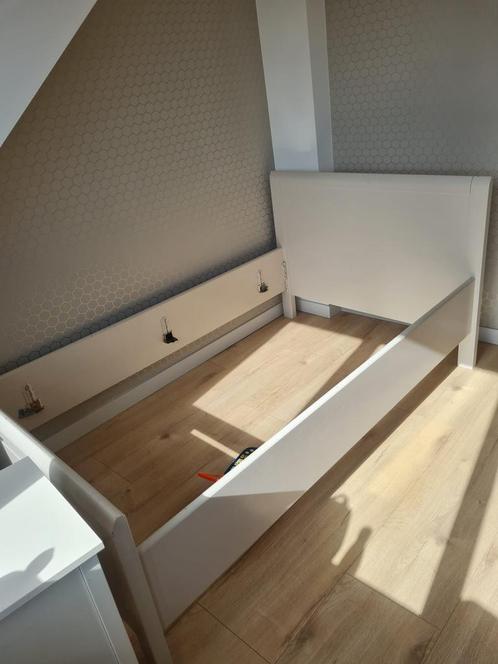 Auping seniorenbed 120x200, Huis en Inrichting, Slaapkamer | Bedden, Gebruikt, Twijfelaar, 120 cm, 200 cm, Hout, Verstelbaar, Ophalen