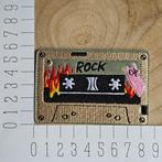 Strijk embleem applicatie Patch Cassettebandje Rock, D, Verzenden, Nieuw, D
