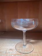 10 Antieke Champagne Coupes Glas Kristal Serviesgoed Vintage, Ophalen of Verzenden