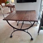 Keukentafel oud eiken vloerdelen handvervaardigd, Ophalen, Rechthoekig, 50 tot 100 cm, 50 tot 100 cm