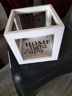 Witte houten lantaarn, Gebruikt, Wit, Ophalen of Verzenden, Hout