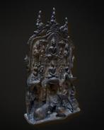 Oud brons reliëf van de Mucalinda Boeddha, Ophalen of Verzenden, Gebruikt