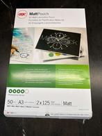 Lamineerhoezen A3, 2x125 micron (250 totaal) - 40 stuks mat, Ophalen of Verzenden, Gebruikt