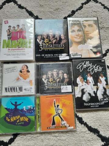 Set muziek dvd's en cd's  beschikbaar voor biedingen