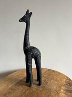 Decoratief beeld – Zwarte giraffe met reliëfpatroon, Ophalen of Verzenden