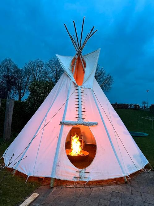 Teepee tent 5,5 m, Caravans en Kamperen, Tenten, Zo goed als nieuw, Verzenden