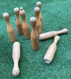 Kegelspel - houten kegels - met koningskegel, Kinderen en Baby's, Ophalen of Verzenden, Gebruikt