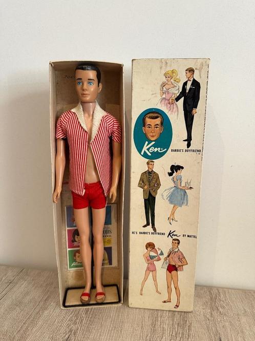 Barbie Ken in originele doos (jaren ’60) (Mattel), Verzamelen, Poppen, Zo goed als nieuw, Pop, Verzenden