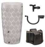 Regenton Wave Taupe 240L met Bloemenbak, Kunststof, Met kraantje, 150 liter of meer, Nieuw