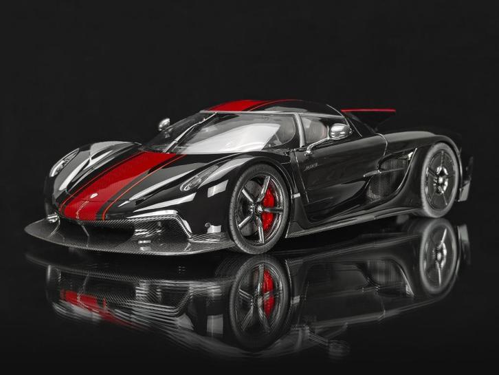 Koenigsegg Jesko 7355 Jet Black 1:18 FrontiArt Pre-Order, Hobby en Vrije tijd, Modelauto's | 1:18, Nieuw, Auto, Overige merken