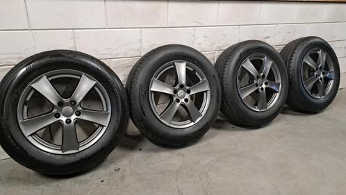 Titanium velgen + NW banden 3008 5008 C5 Aircross 215/65/17, Auto-onderdelen, Banden en Velgen, Banden en Velgen, Zomerbanden