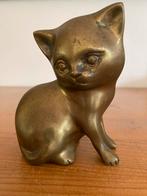 Koperen kat, Verzamelen, Beelden en Beeldjes, Ophalen of Verzenden, Gebruikt, Dier