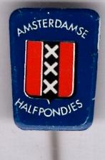 Amsterdamse half pondjes C. & H. van Beek speldje ( K_129 ), Verzamelen, Speldjes, Pins en Buttons, Verzenden, Nieuw, Merk, Speldje of Pin