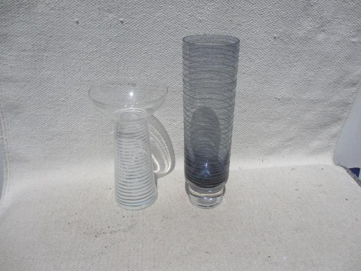 Twee vintage vazen NYBRO en SEA Glasbrük, Antiek en Kunst, Antiek | Glas en Kristal, Ophalen of Verzenden