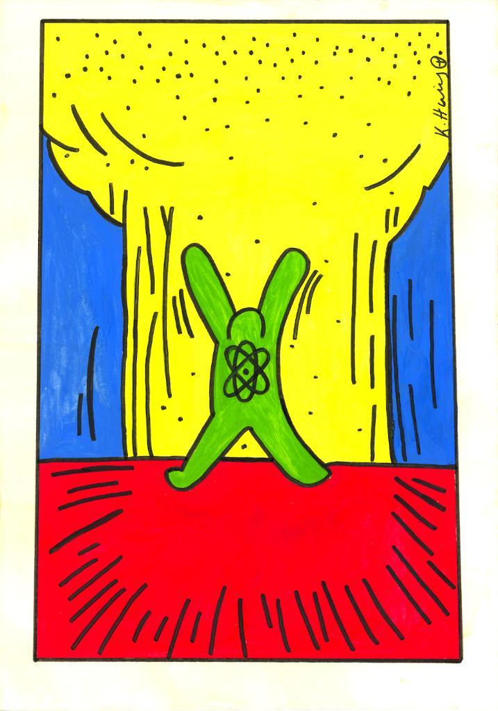 Keith Haring Artwork, Antiek en Kunst, Kunst | Schilderijen | Modern, Ophalen of Verzenden