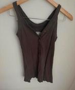Strenesse donker bruin hemdje, tanktop, topje maat XS/S, Kleding | Dames, Tops, Ophalen of Verzenden, Zo goed als nieuw, Zonder mouw