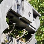 Prachtige regaal met lades (grijze kleur.) (brocante), Ophalen of Verzenden, Gebruikt