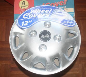 Mooie grijs zilver aluminium wieldoppen 12 inch. Nieuw.  beschikbaar voor biedingen