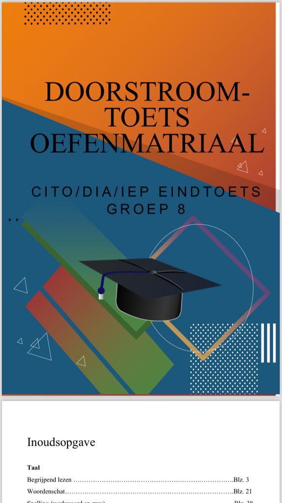 Oefenmateriaal doorstroomtoets 2026, Boeken, Advies, Hulp en Training, Zo goed als nieuw, Ophalen
