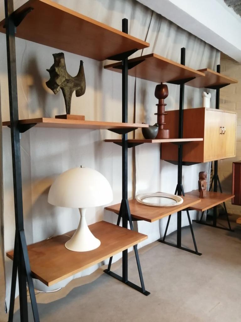 ≥ Retro jaren 60 roomdivider, wandmeubel, vintage barkast