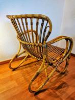 Vintage jaren 60 relax fauteuil midcentury Rohé rotan stoel, Huis en Inrichting, Ophalen, Gebruikt