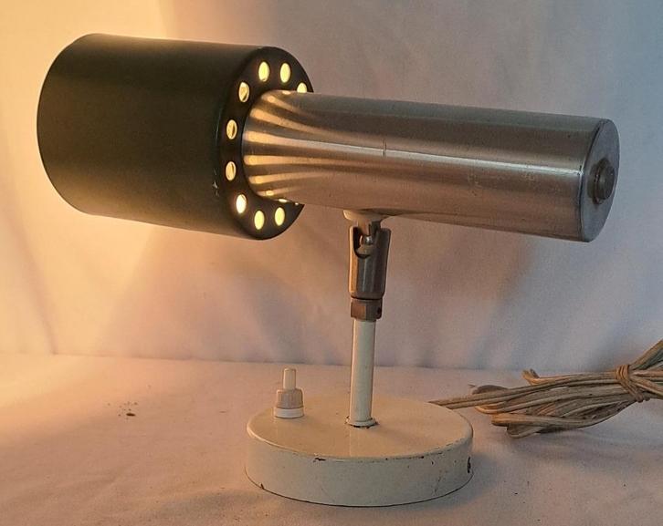 Leuke Seventies, Pop Art wandspot, Huis en Inrichting, Lampen | Spots, Gebruikt, Plafondspot of Wandspot, Metaal of Aluminium