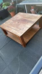 Salontafel 100x100 - Gratis Ophalen, Huis en Inrichting, Tafels | Salontafels, Gebruikt, Minder dan 50 cm, Eikenhout, Vierkant