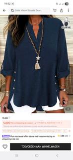 Tuniek Maat 52, Curve, Ophalen of Verzenden, Nieuw, Blauw