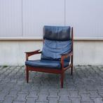 Deense fauteuil , palissander jaren 60, Huis en Inrichting, Fauteuils, Ophalen, Gebruikt, Minder dan 75 cm, Hout