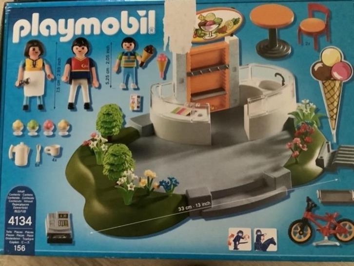 PLAYMOBIL City Life IJssalon Super set – 4134 compleet, Kinderen en Baby's, Speelgoed | Playmobil, Zo goed als nieuw, Complete set
