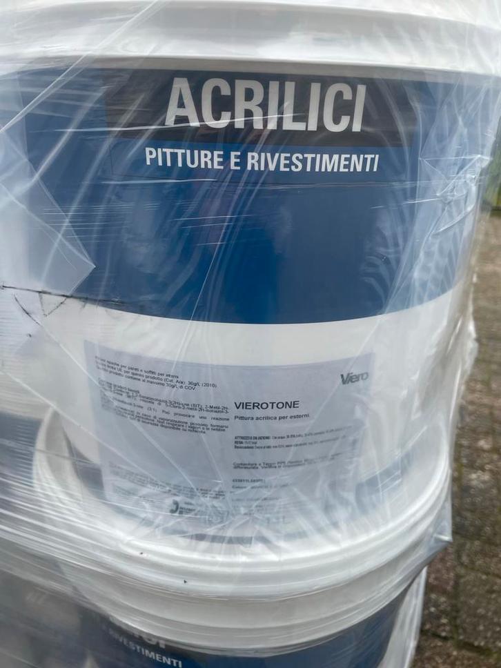 VieroTone Acrilici Verf - Wit, Doe-het-zelf en Verbouw, Verf, Beits en Lak, Nieuw, Verf, 20 liter of meer, Wit, Ophalen