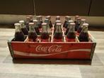 Vintage houten Coca Cola krat met flesjes, Verzamelen, Ophalen, Gebruikt