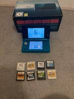 Nintendo 3DS Blauw - Compleet met 8 Games!, Met games, Blauw, Ophalen of Verzenden, 3DS