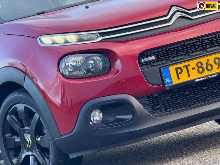 Citroen C3 1.2 PureTech 110pk Shine - Rouge Rubi/Noir onyx -, Auto's, Citroën, Bedrijf, Te koop, C3, ABS, Achteruitrijcamera, Airbags