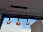 Zwarte hanglamp met 3 moderne lichtbollen, Ophalen, 50 tot 75 cm, Zo goed als nieuw, Metaal
