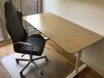 IKEA Bekant bureautafel, 160x80, Ophalen, In hoogte verstelbaar, Gebruikt, Bureau