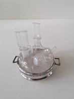 kristalolie azijn mosterd en peper en zout stel, Ophalen of Verzenden