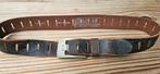 Lederen riem, 95 cm met stoere buckle, Ophalen of Verzenden, Nieuw, Bruin, 95 tot 105 cm