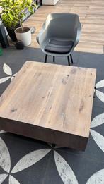 Robuuste houten salontafel, 100cm x 100 cm, Huis en Inrichting, Tafels | Eettafels, Ophalen, 50 tot 100 cm, Vierkant, 50 tot 100 cm