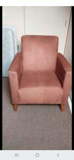 Cognac/Bruine 'suede' stoel gratis ophalen, Huis en Inrichting, Fauteuils, Ophalen, Gebruikt
