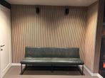 Eetbank van leer met metalen frame, Ophalen, Gebruikt, Modern, Leer