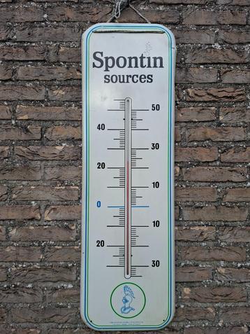 Prachtige oude publicitaire thermometer Sources Spontin beschikbaar voor biedingen