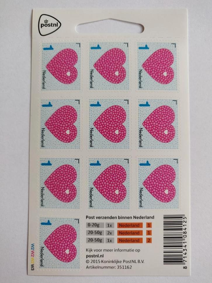 P2 Postzegels Hartje Stickers voor Brievenbus of Pakketpost, Postzegels en Munten, Postzegels | Nederland, Ophalen of Verzenden