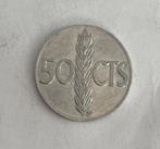 50 centimos Spanje 1966, Postzegels en Munten, Munten | Europa | Niet-Euromunten, Ophalen of Verzenden